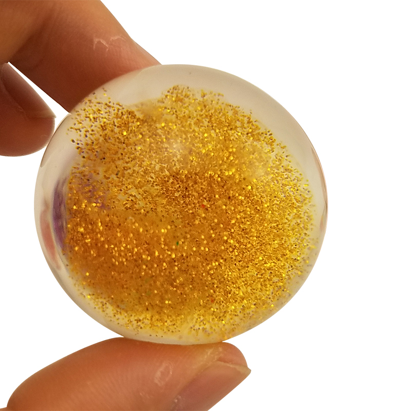 colorful glitter UV light resin ball glow for kids christmas gift