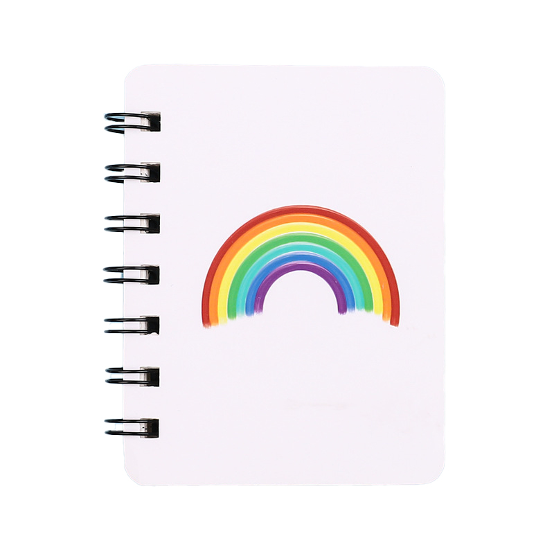 Hardcover Spiral Bound Unlined Notebook A6 Size Multi Color 80 Sheets