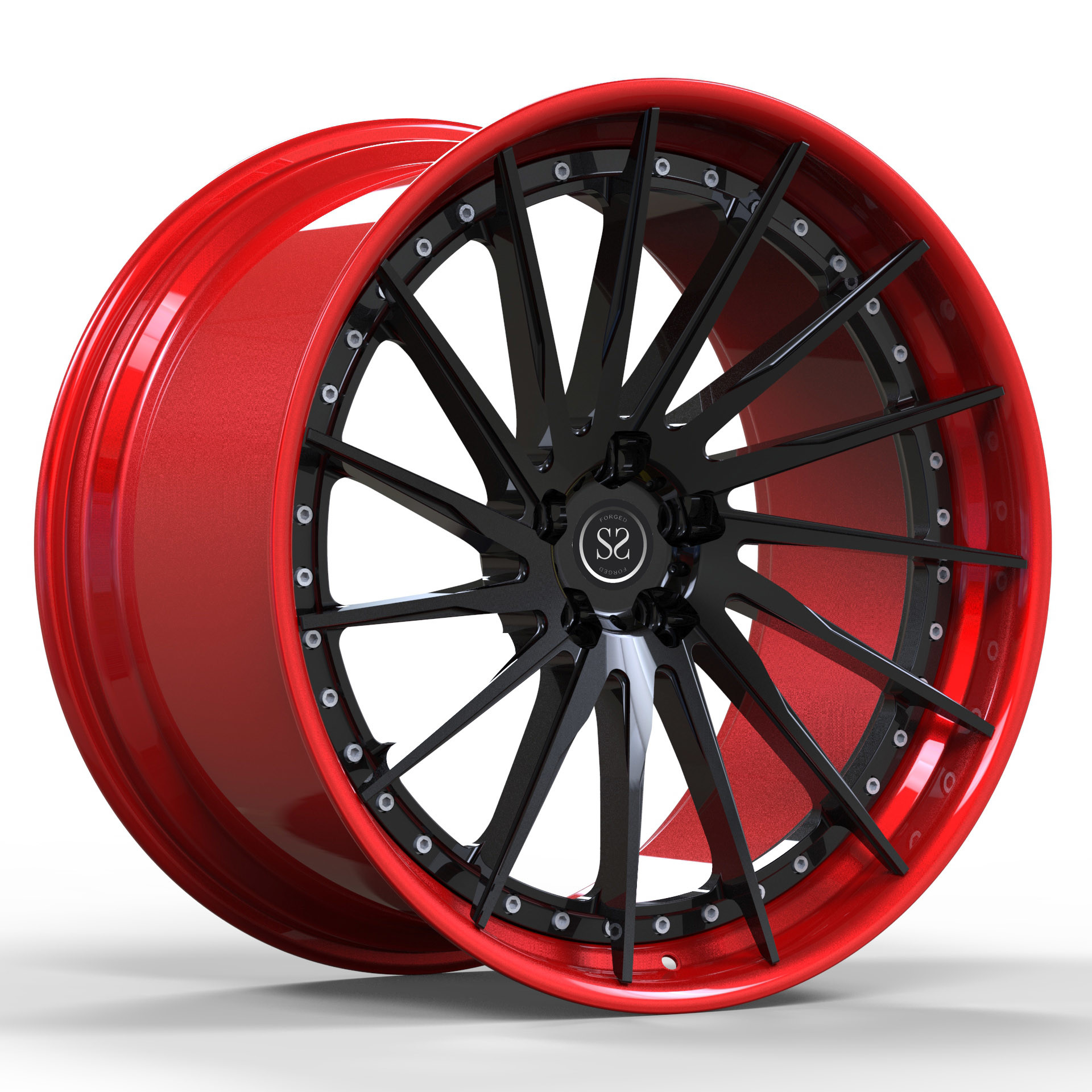 Oem Super Concave 2-Piece Forged Wheels Elegant Shiny Finish 5x114.3