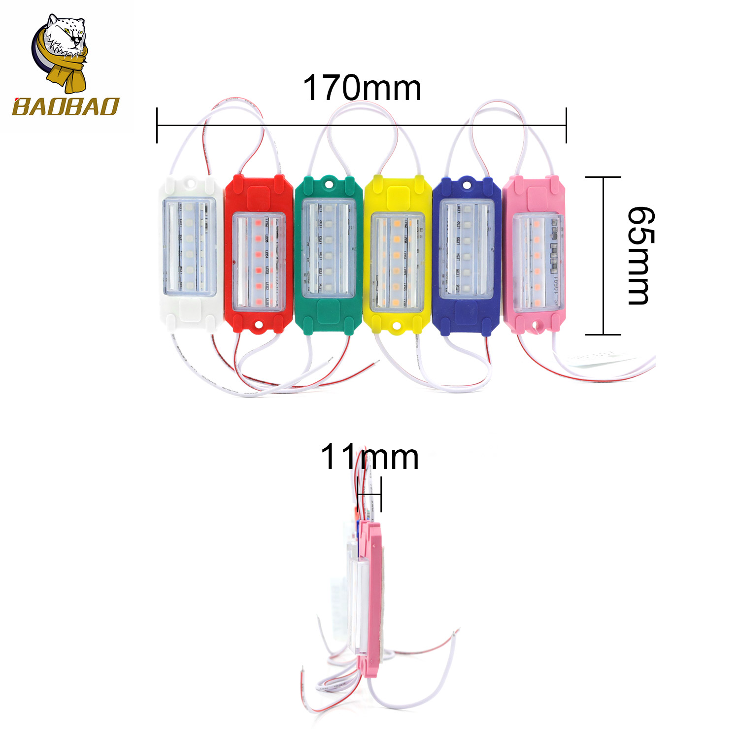 White Red Blue Green 124 Spider 348 COB Chips 12V LED Module Injection Len