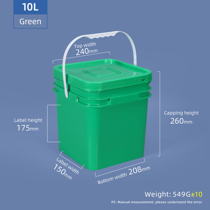 20L Capacity Square Shape Plastic Bait Bucket for Fishing Adventures