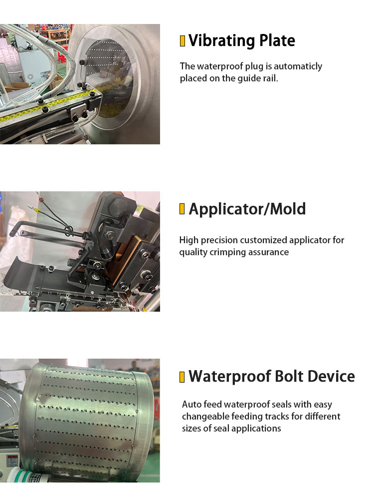 YH-ST02S Fully Automatic Double Head Wire Cable Waterproof Seal Plug Inserting Terminal Crimping Machine