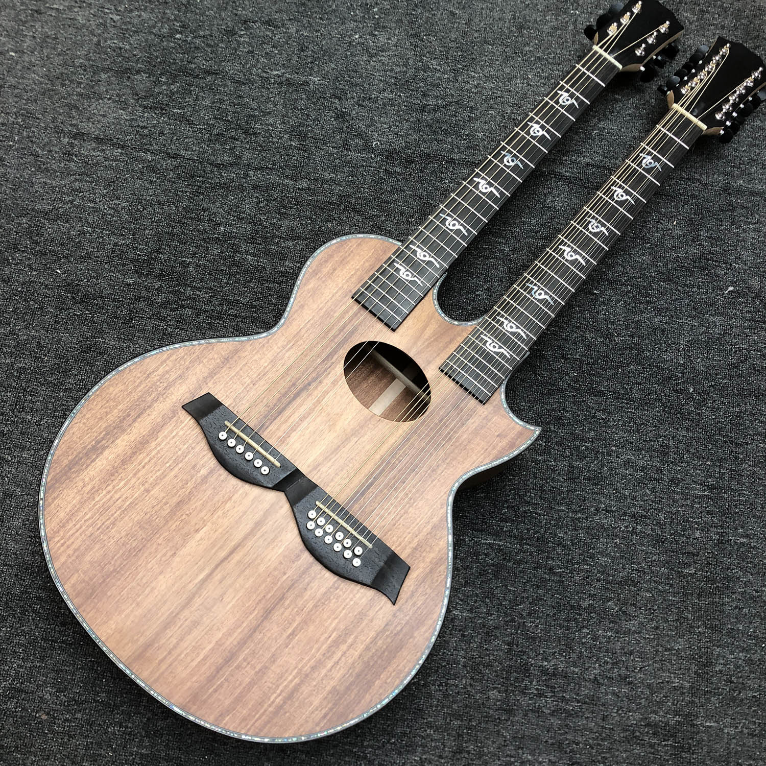 Custom PS14dk style Ritchie Sambora model 6/12 strings double neck acoustic guitar