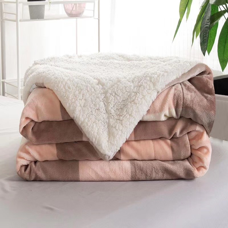 Multipurpose Double Flannel Blanket 100*120cm for Home Travel