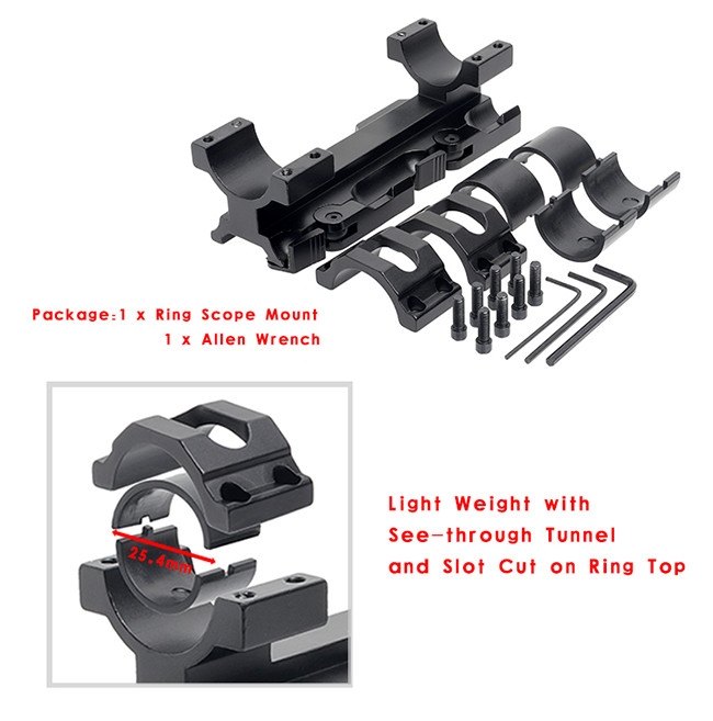 G36 3 - piece Short Picatinny Short Rail Base Mount Set with Twist Lock