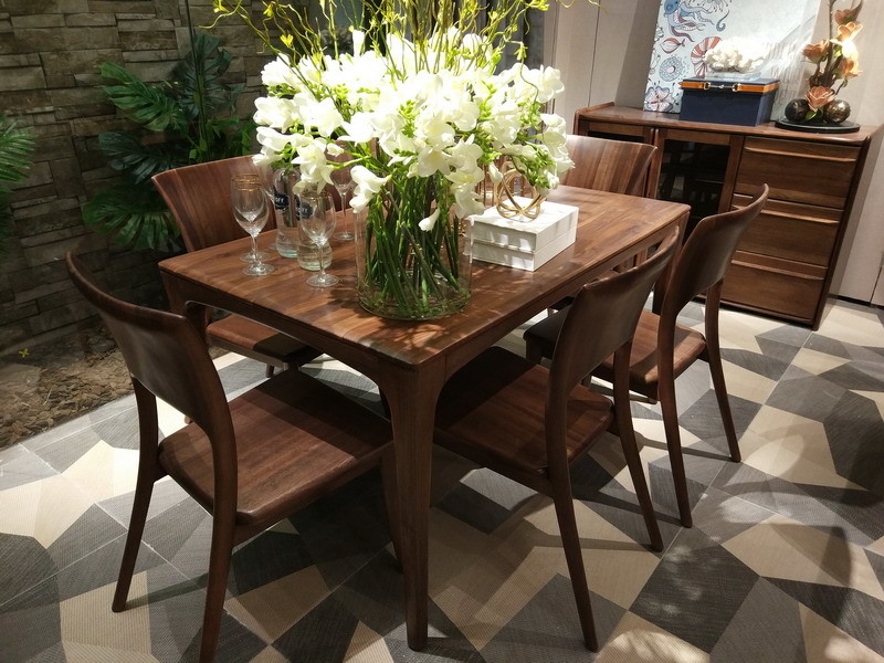 2017 New Design Furniture Dining room sets By Finland top designer for square Table with Walnut or Marble top