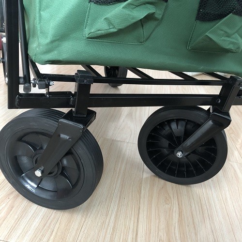 8 Inch Collapsible Beach Trolley 600D Oxford Fabric Lightweight Folding Wagon