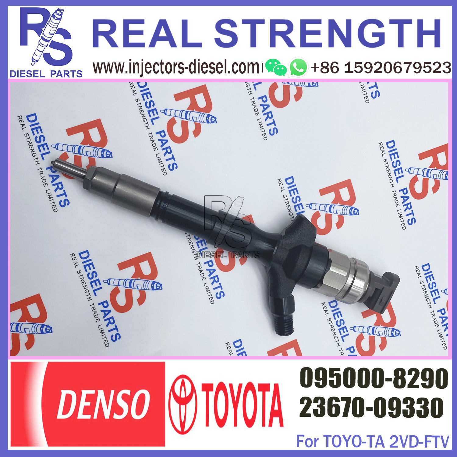 095000-8290 for Toyota Fuel Injector 23670-09330 23670-0L050 inyector 1KD FTV Engine Parts