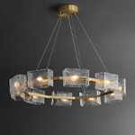 H65 Brass Contemporary Modern Decorative Lamps Water Ripple Glass Light Tricolor