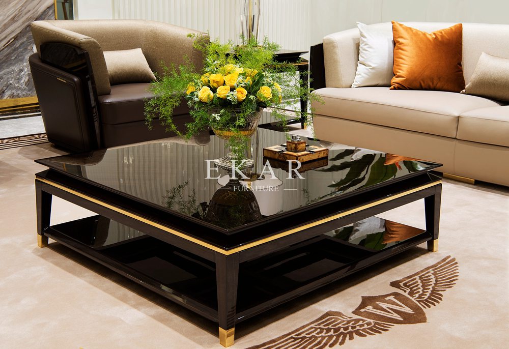 Square Simple Design Wooden Modern Coffee Table W006H1L