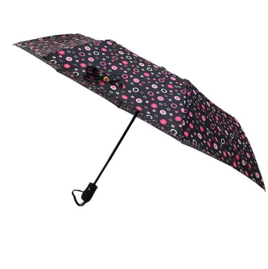 Floral Printing Metal Frame Windproof Folding Umbrella 21"x8k
