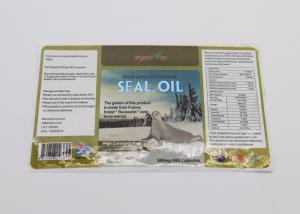 China Seal Oil Barcode Food Label Stickers , Spot UV Surface Handle Food Product Labels on sale