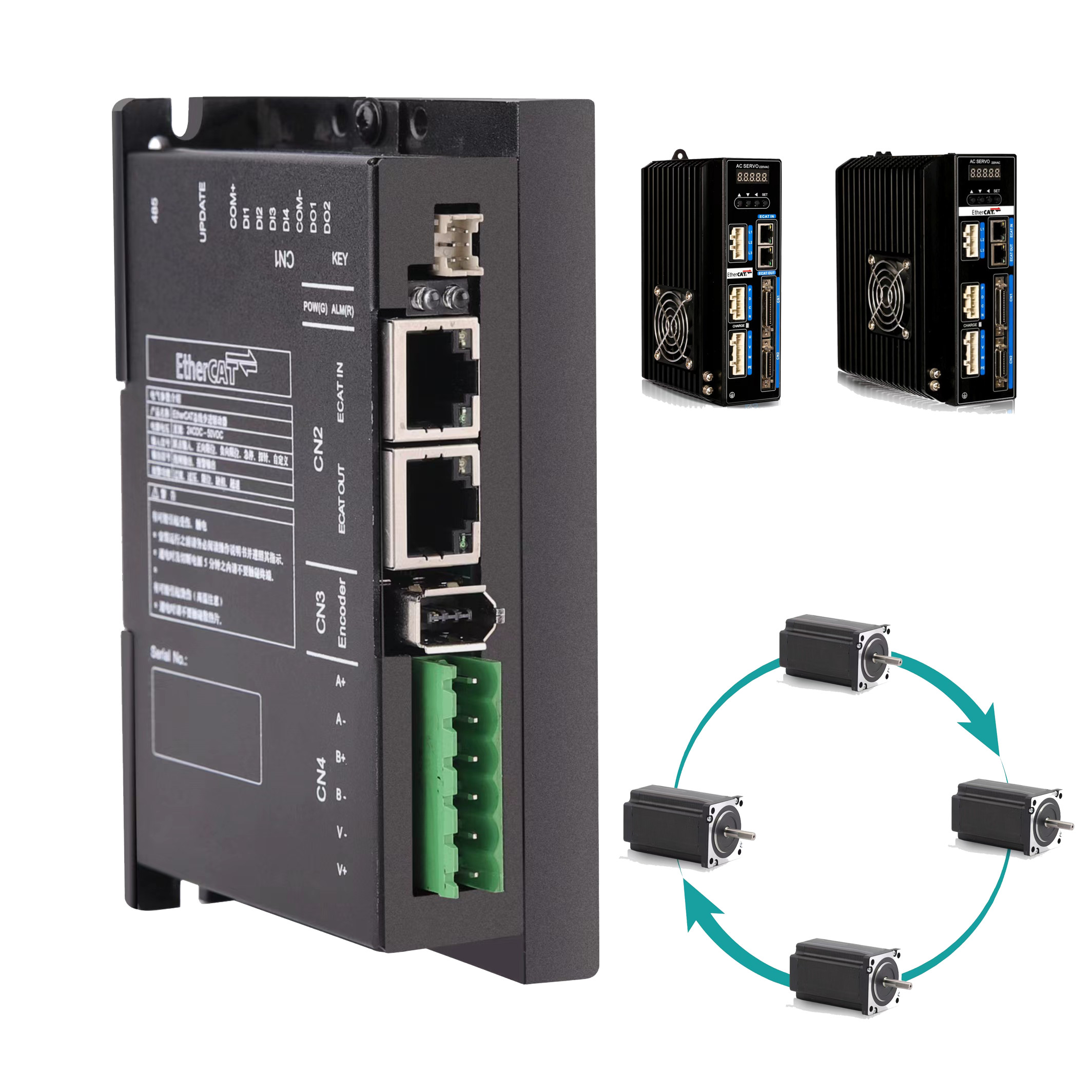 0.4KW-22KW Programmable Stepper Driver , Multiscene Digital Stepper Motor Driver