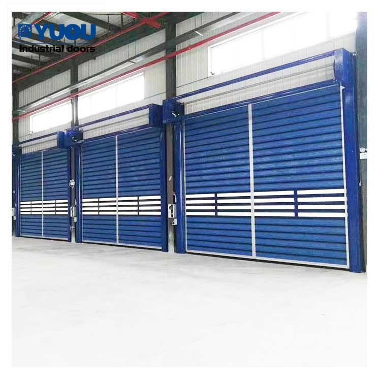Wind Resistance White Aluminium Front Door With Photocell Sensor And Emergency Devices