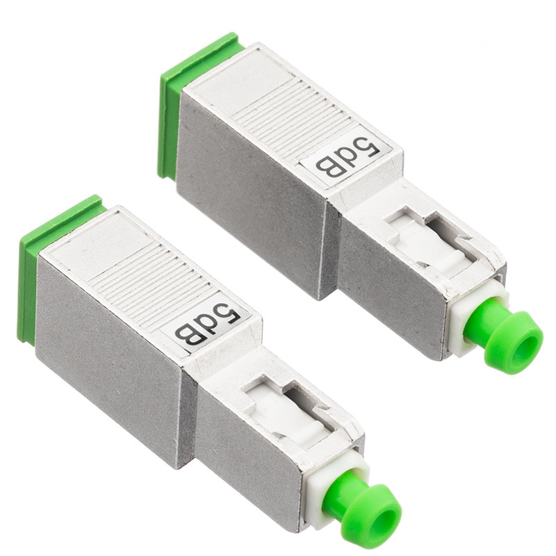 Simplex 2.0mm Fiber Optic Attenuator , 5db SC APC Attenuator With Metal Plastic Material