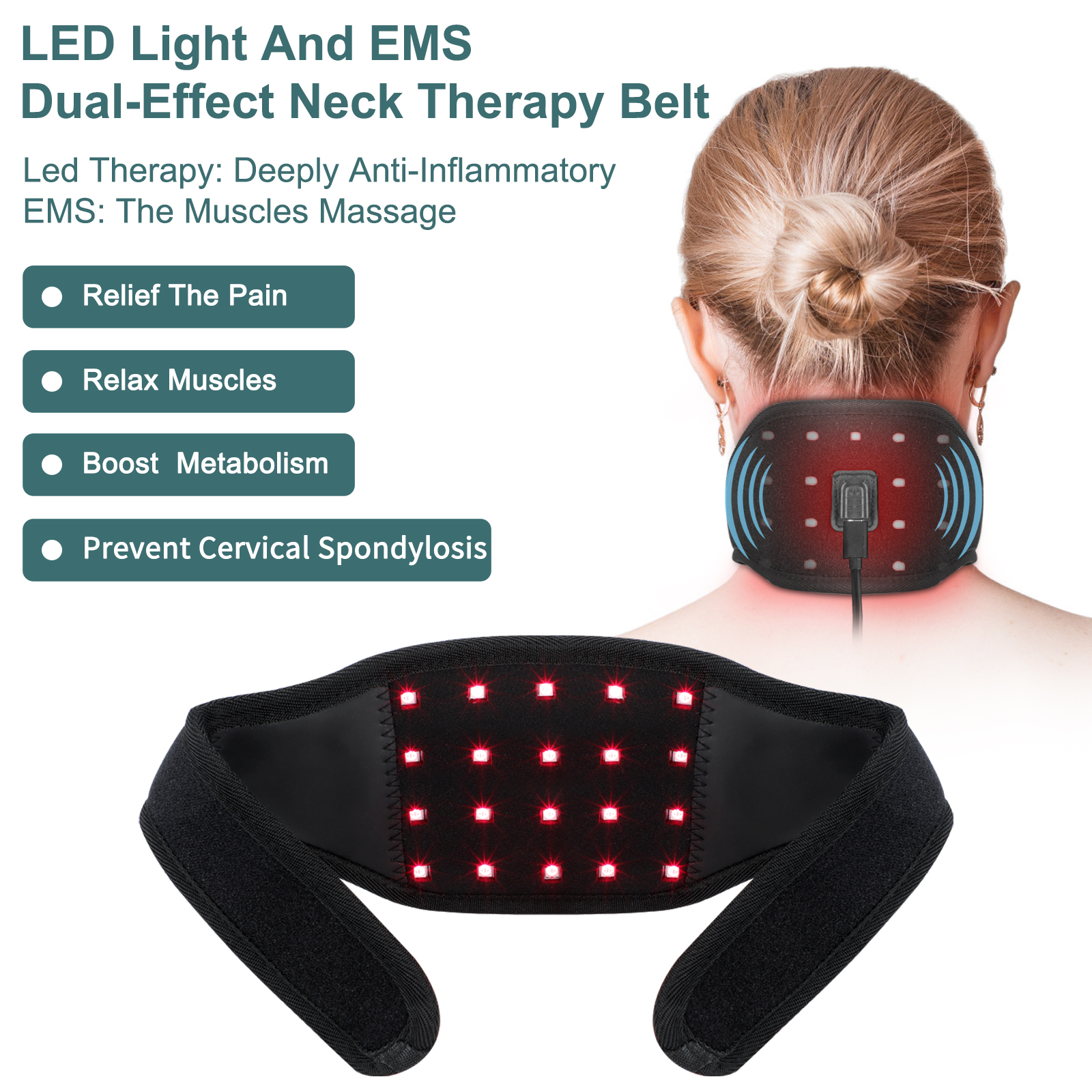 Red light 660nm 850nm hot pads physical therapy heating pad for pain relief period pain relief device