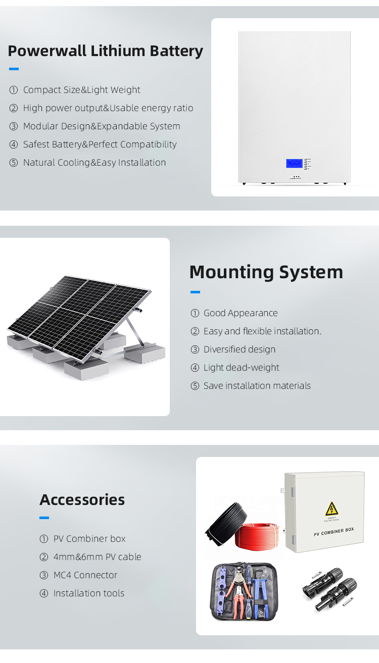 Home On Grid Solar Energy System 5KW 10KW 15KW 20KW MPPT Controller
