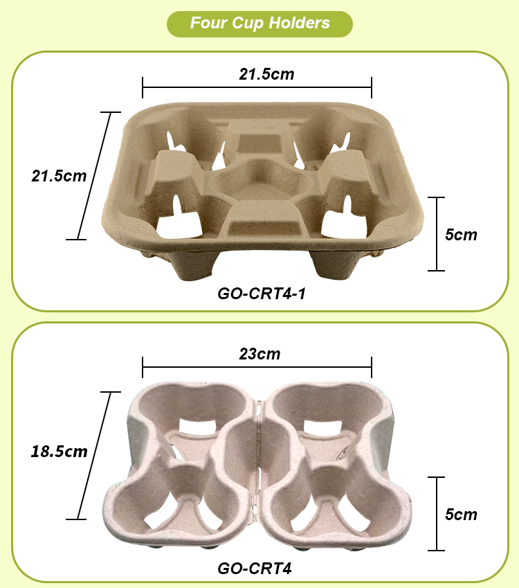 8 12 16 20 32oz Clip On Degradable Takeaway Coffee Cup Carrier