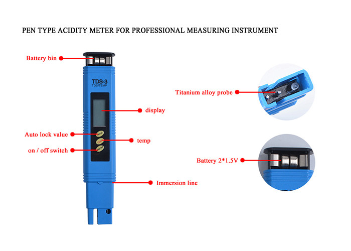 Hydroponic Water Quality Tester Tds Meter , TDS Checking Meter TPH01618