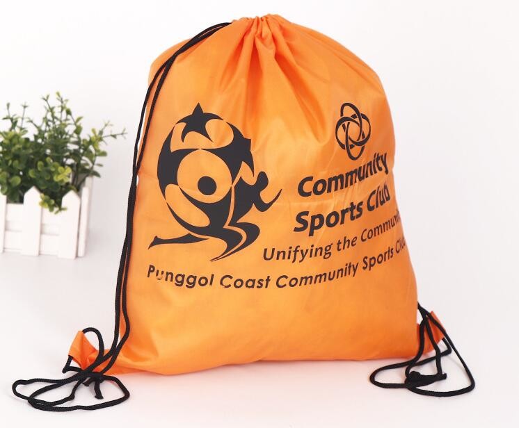 Outdoor Use 210D Sample Shoe Polyester Drawstring Bag,fashionable pattern printing polyester foldable shopping bag PACK