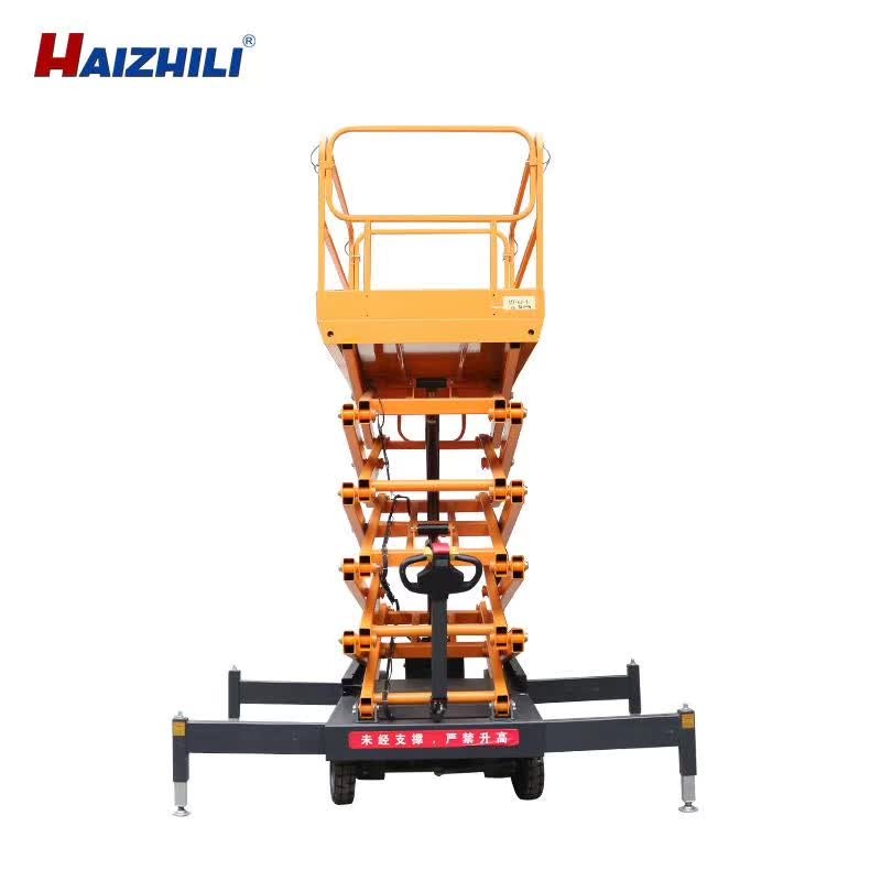 High Strength Steel Mobile Scissor Lift Platform For Aerial Working