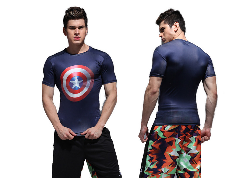 Sportides Men's Breathable Youth Sports Apparel Quick Dry L Size Short Sleeve Running Tees