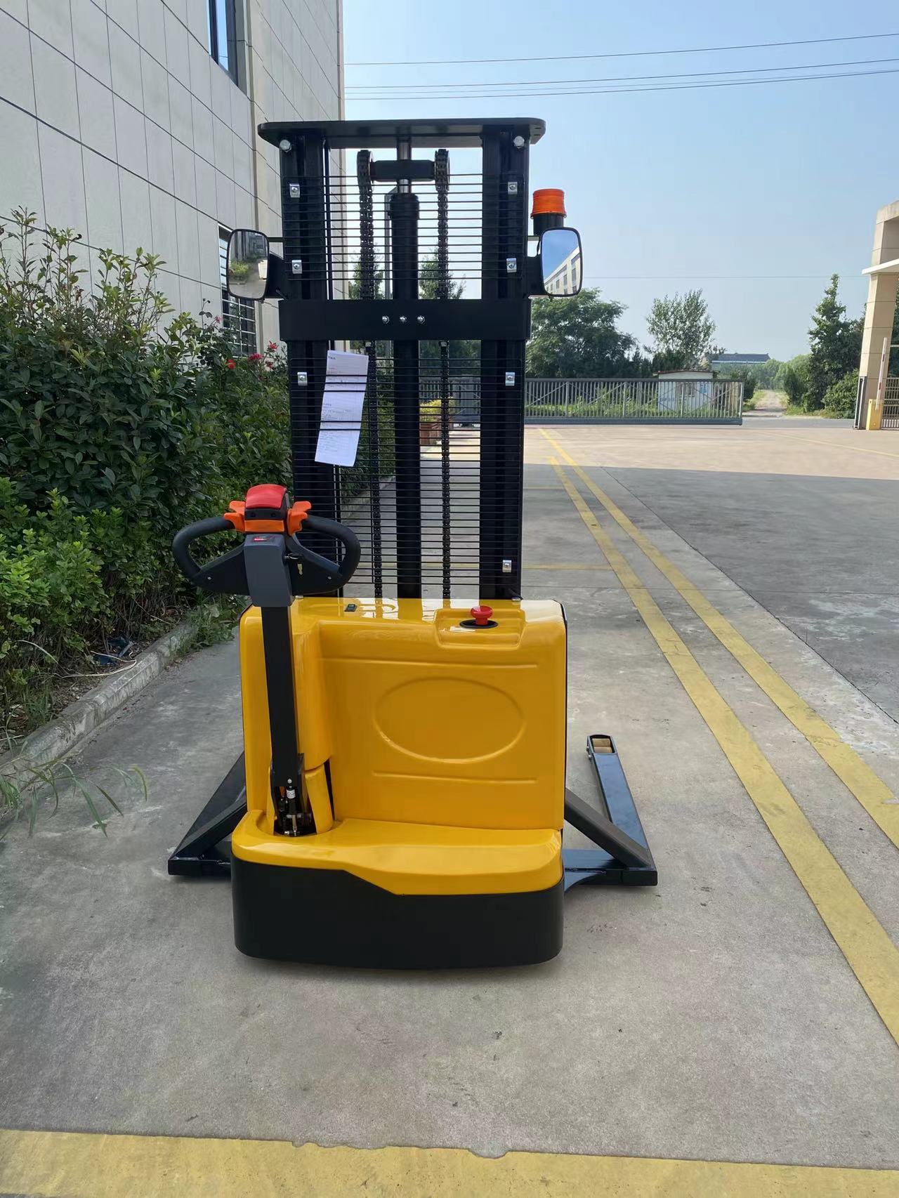 1.5 Ton 1500kg 2m 3m 4m Walkie electric stacker pedestrian Electric Pallet Stacker Widen fixed leg