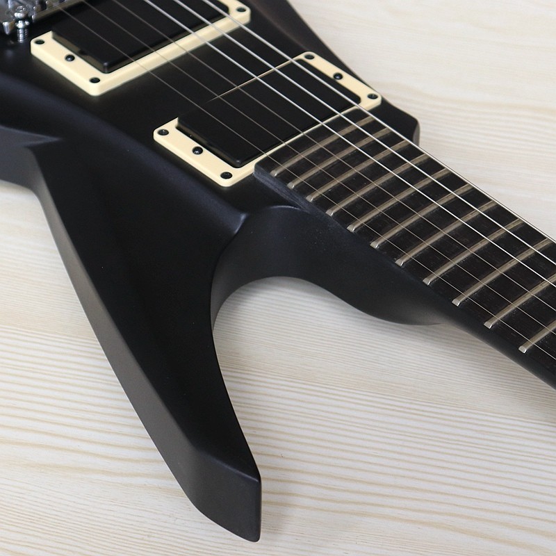 6 Strings Guitar 39 Inch V Shape Electric Guitar Neck Through Active Guitar Mahogany Wood Body Matte Pink Green Black Re