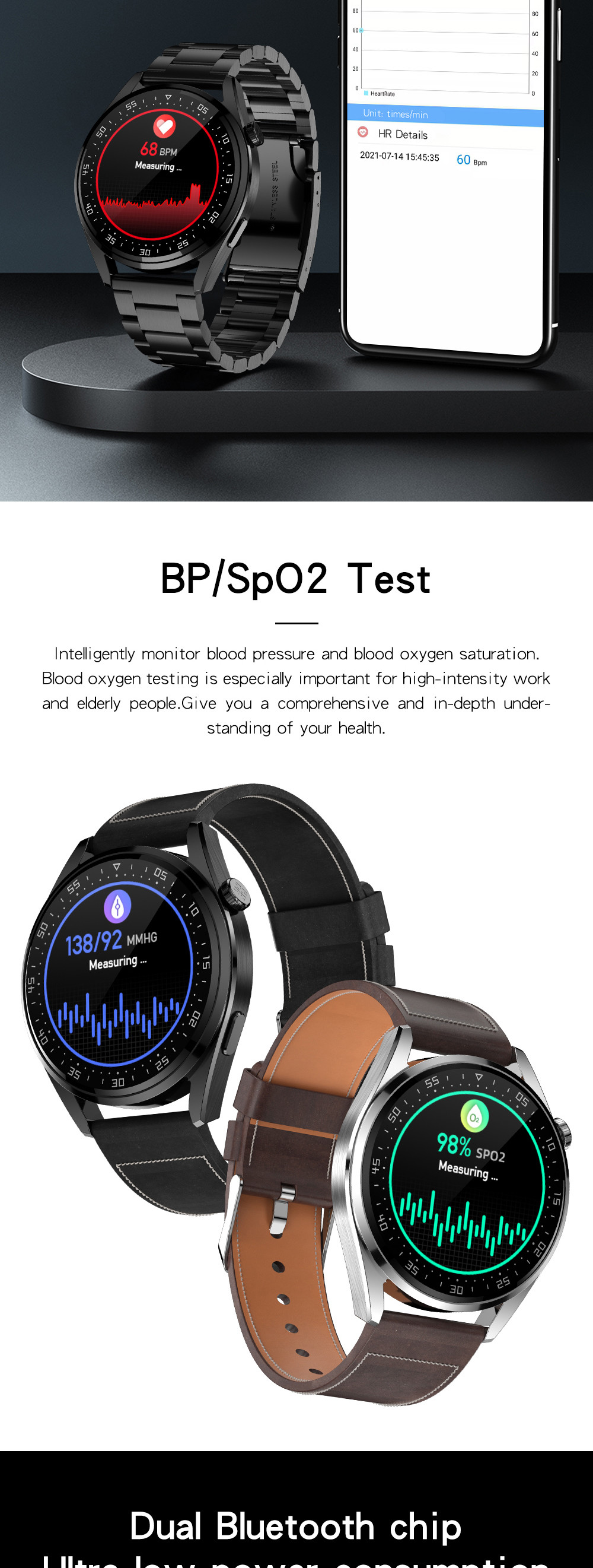 SG2 Clip Charging Wallpaper Smartwatch Round 280mAh Android