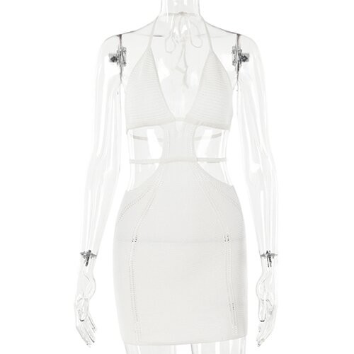 OEM maufactory Europe and the United States 2023 spring and summer new knit sweater dress sexy pure desire hot girl