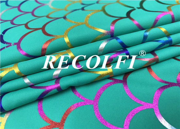 100cm Width Activewear Fabric Interlock Knit Stretchy Customized Pattern