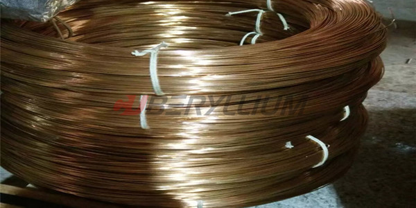 Qbe2 ASTM B197 Beryllium Copper Springs Wires Coil Aging Process 0.1mm-1mm For