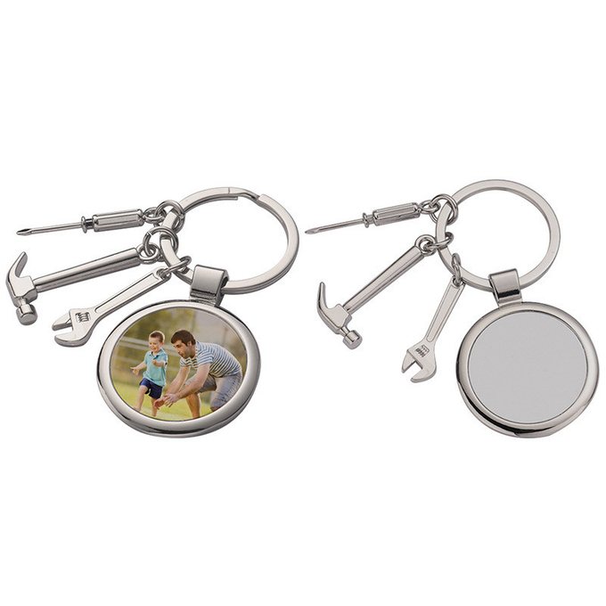 Personalized Gifts Sublimation Father's Day Tool Keyring Pendant For Sublimation Heat Transfer Printing
