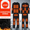 Winter Men Warm Electric Heating Suit Set Heating USB Heated Thermal Underwear Suit