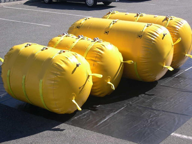 PVC Coated Polyester Fabric Inflatable Air Lift Bag Cylindrical Underwater Lifting Bag
