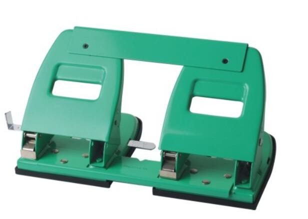 Green Color Rubber Basin 24 sheets metal 4 holes paper puncher