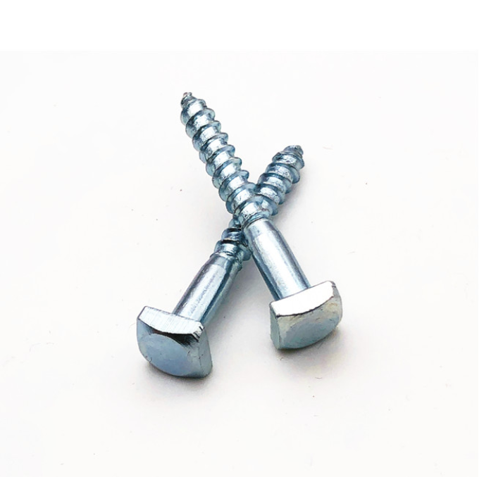 M6 Zinc Plated Wood Screw Rectangular Square Head Screw