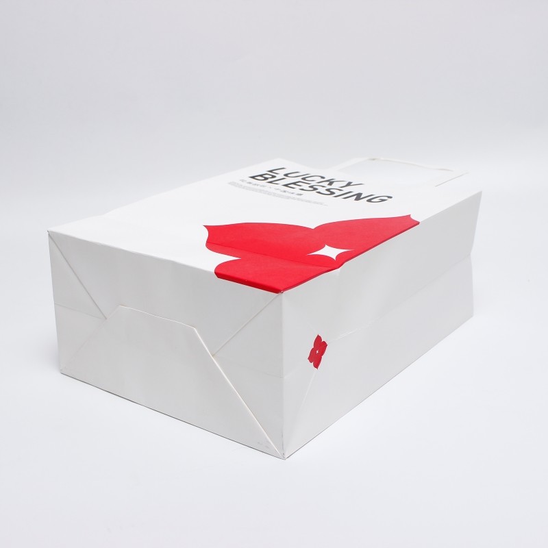 Custom Printed Luxury Small Recycled Shopping Bags Gift Paper Bags with Business name for Jewelry Packaging with handle