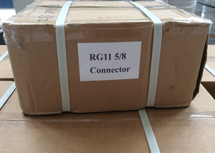 F Outdoor Coax Connector RG11 (F-11) Feed Thru With Copper Pipe 5/8