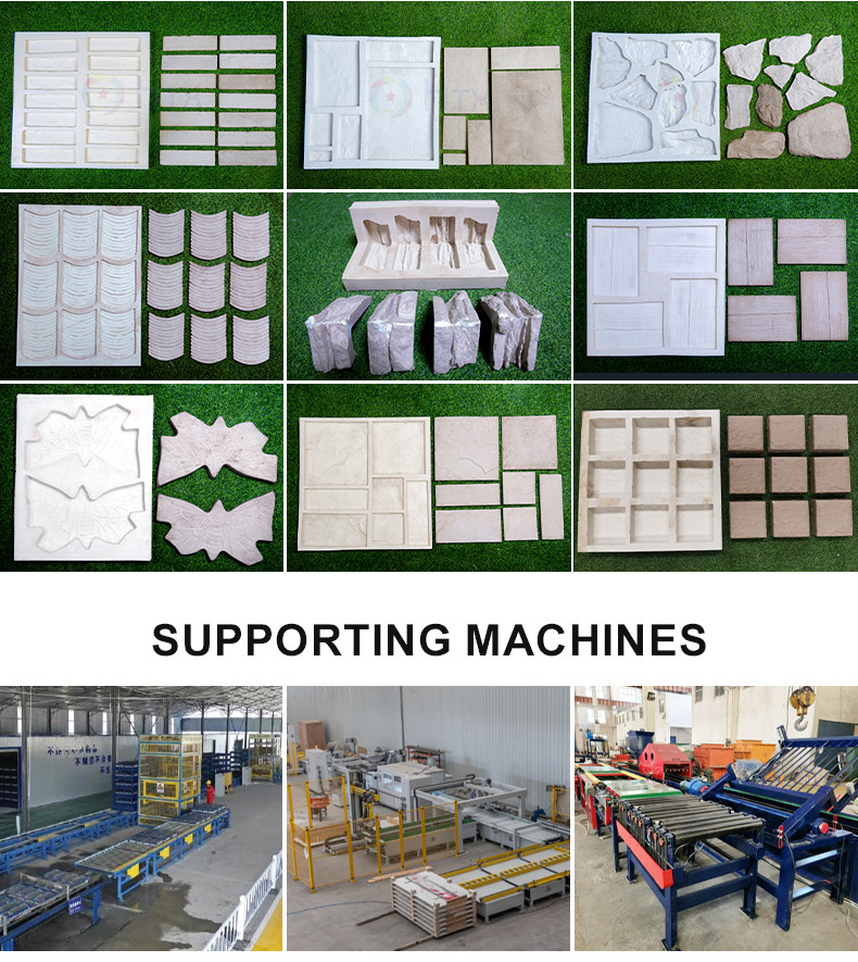 Natural Rubber Silicone Concrete Decoration Artificial Stone Mould
