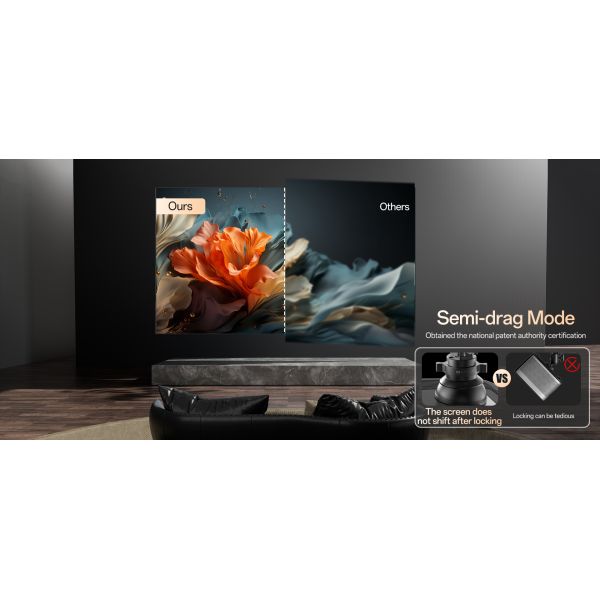 Black Projector Ceiling Mount 25cm - 35cm Extendable Projector Ceiling Mount