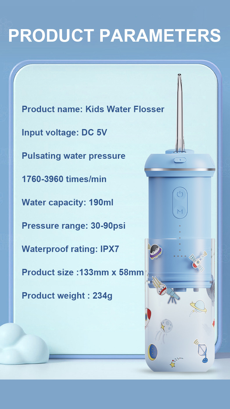 Mini Kids Portable Travel Household USB Recharge Oral Irrigator For Teeth Cleaning