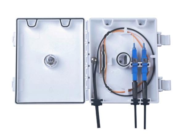 Quality Durable Wall Mount Termination Box , 2/4/6 Cores Fiber Optic Termination Cabinet for sale