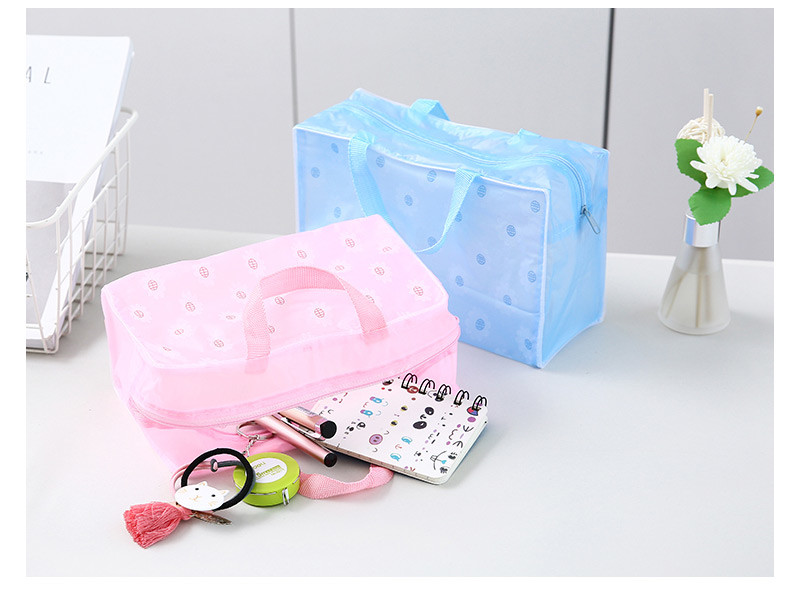 Polyester Large Travel Toiletry Cosmetic Bag For Women