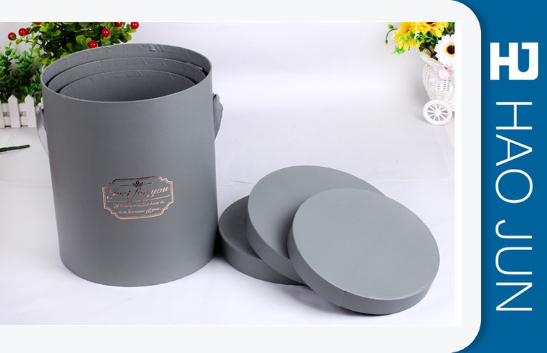 Cylinder / Round Cardboard Flower Boxes With Lids , Matt Lamination
