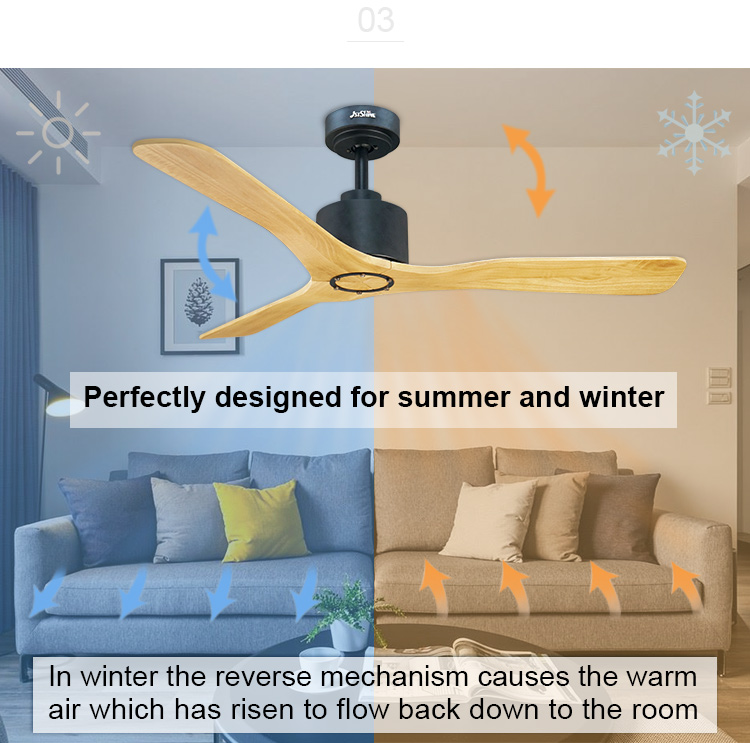 52 Inch 5 Speed Ceiling Fan with Remote Control and Solid Wood Blades NO Private Mold