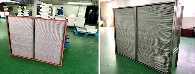 Over 280 ℃ H13 Separator Clean Room HEPA Filter With Stainless Steel Frame