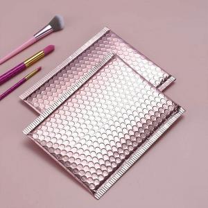 Buy cheap Custom Logo Air Padded Envelopes Metallic Rose Gold Foil Bubble Mailer Bag For Cosmetics product