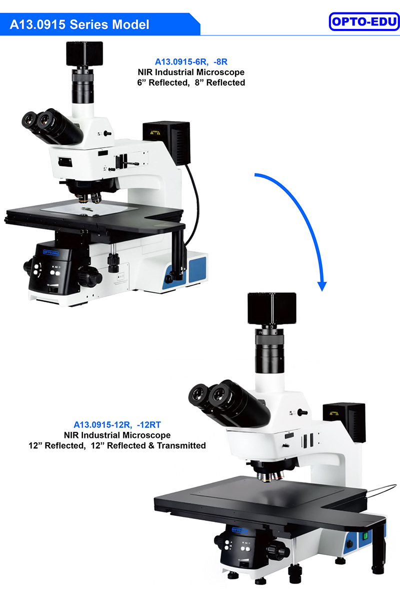 OPTO EDU A13.0915 Trinocular Metallurgical Microscope Semi-APO Motorized Nosepiece