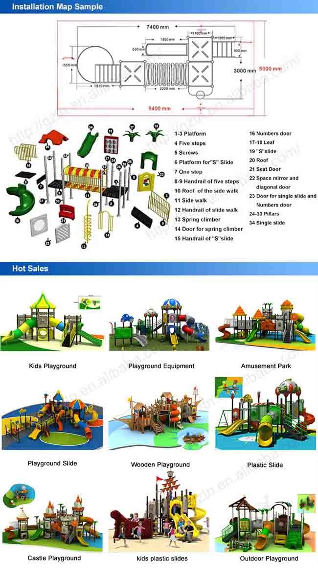 European Standard Plastic Playground Slide For Child 3-14 Years Old